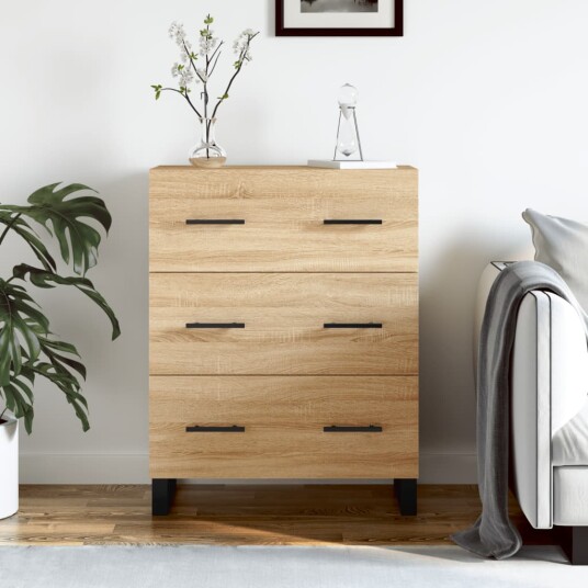  Skjenk sonoma eik 69,5x34x90 cm konstruert tre