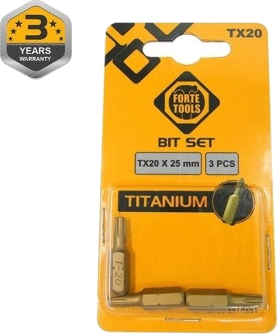 Forte Titanskrumontering Tx20x25 Mm 3 Stk.