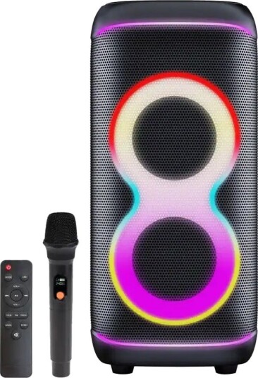 Denver BPS-370 Bluetooth Høyttaler med LED Lys 100W Svart Denver BPS-370 Bluetooth Høyttaler med LED Lys 100W Svart