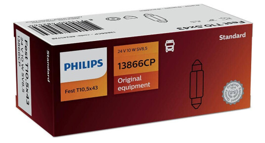 Philips pære T10,5x43 10W Festoon 10 pakning