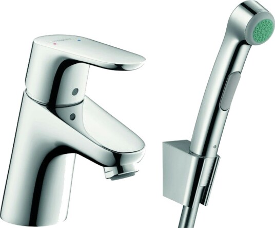 Hansgrohe Focus servantbatteri 70 Med bidettedusj og dusjslange, Krom Hansgrohe Focus servantbatteri 70 Med bidettedusj og dusjslange, Krom