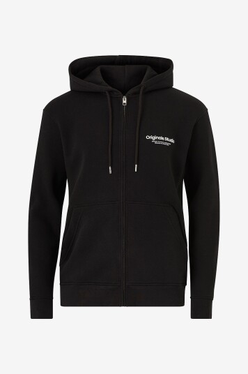 Jack & Jones Hettegenser jorVesterbro Sweat Zip Hood Svart Jack & Jones Hettegenser jorVesterbro Sweat Zip Hood Svart