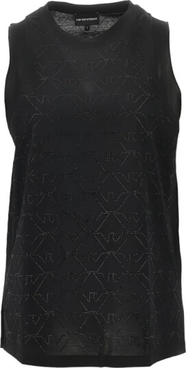 Emporio Armani Dame Topper Svart M, Emporio Armani Dame Topper Svart M,