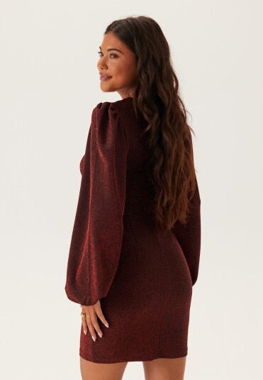 Bubbleroom Puff Sleeve Sparkling Dress