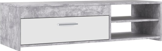 Iztaza TV-benk 120 cm - Betonggrå/Hvit
