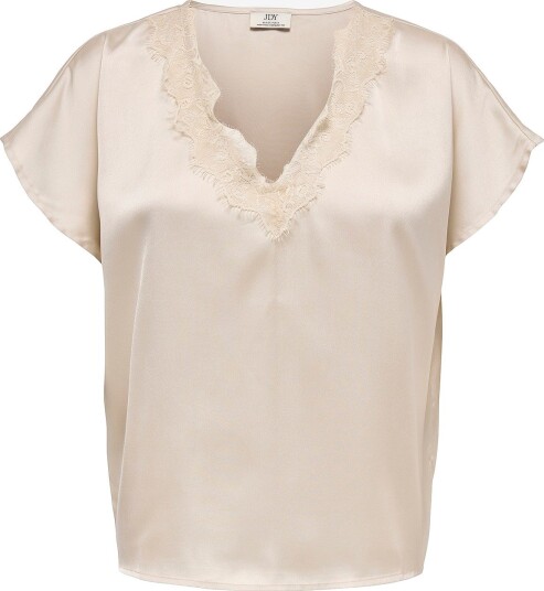 JDY - Bluse Jdyfifi S/S V-Neck Top Wvn - Grå