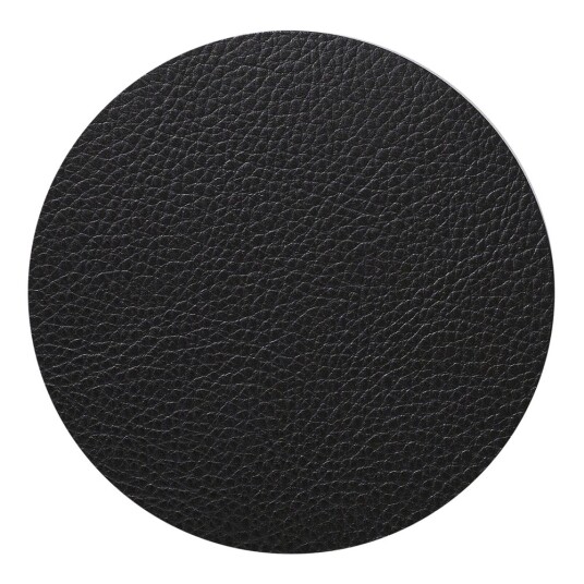 Lind DNA Leather Serene Circle glassunderlag 10 cm black