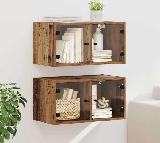 Vegghotell 2 pcs Gamle tre 68 x 37 x 35 cm Konstruert tre Vegghotell 2 pcs Gamle tre 68 x 37 x 35 cm Konstruert tre