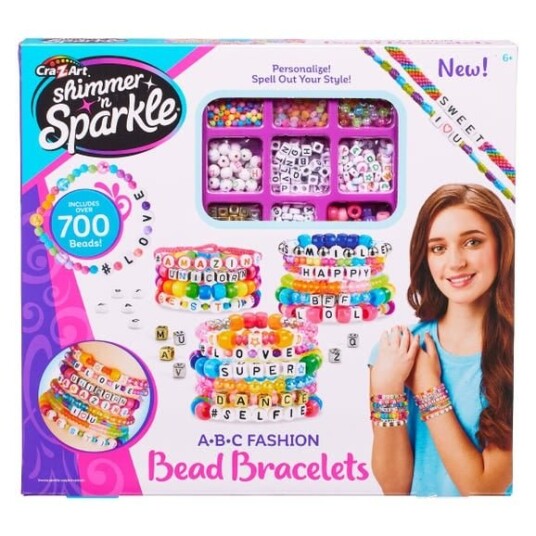 Shimmer n Sparkle ABC Perler Armbånd - Kreativt Leker i Multi Farge Shimmer n Sparkle ABC Perler Armbånd - Kreativt Leker i Multi Farge