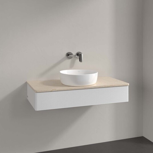 Villeroy & Boch  Antao Servantskap med 1 skuff 100x50x19 cm u/lys Hvit Blank/Crème