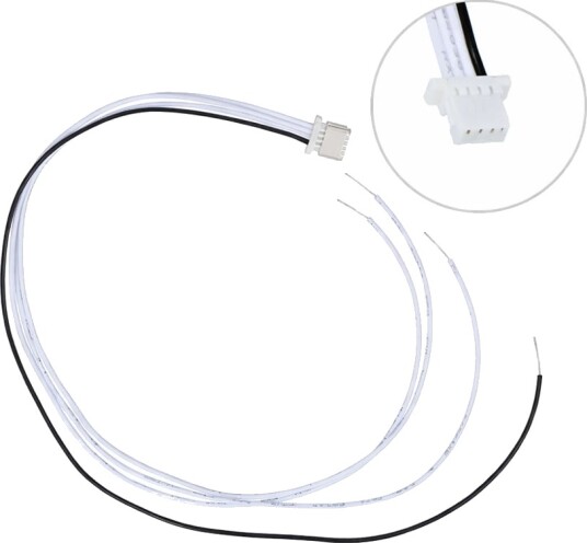 JST SH 4 pins tilkoblingskabel 20cm med loddebar sokkel
