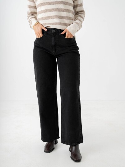 Vila Freya Jaf High Waist Jeans Sort 42/32