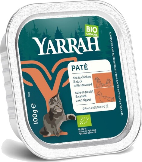 Yarrah Våtfôr Bio Paté Økologisk And & Økologisk Tang 16 X 100 G