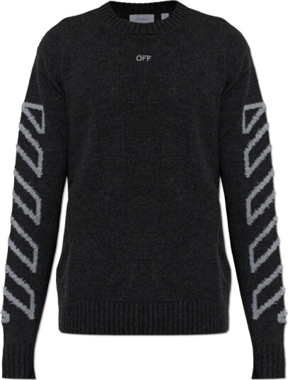 Off White Herre Strikkevarer Grå S, Off White Herre Strikkevarer Grå S,