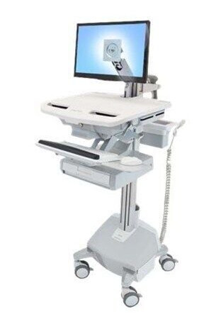 Ergotron Styleview - Vogn (Kun Lading) - Åpen Arkitektur - For Lcd-Skjerm / Pc-Utstyr - Medisinsk - Aluminium, Forsinket Stål, Kvalitetsplast - Grå, Hvit, Polert Aluminium - Skjermstørrelse: Inntil 24" - Utgan Ac 230 V - 40 Ah - Litium - Taa-Samsv