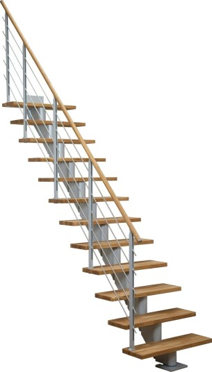 Dolle Hamburg Rett Trapp Pearl Grey-design-oljet Eik-75-14 - Loddrett Høyde 277 322 Cm