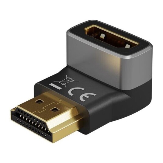 Goobay HDMI™ vinkeladapter 270° vertikal, 8K/60Hz HDMI™-kontakt (type A) > HDMI™-kontakt (type A) 270° Goobay HDMI™ vinkeladapter 270° vertikal, 8K/60Hz HDMI™-kontakt (type A) > HDMI™-kontakt (type A) 270°