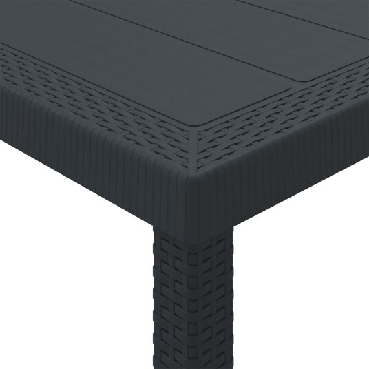 Hagebord Antrasitt 150x100x73 cm Poly Rattan