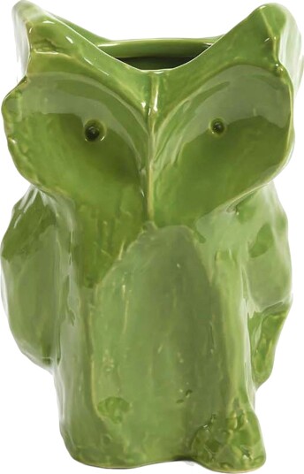 After Midnight Owl vase M Green