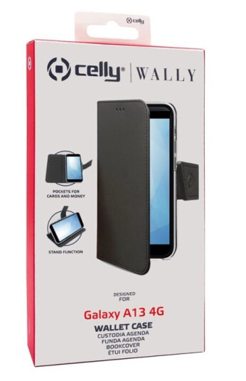 Celly Wally - Lommebok For Mobiltelefon - Fauxlær - Svart - For Samsung Galaxy A13