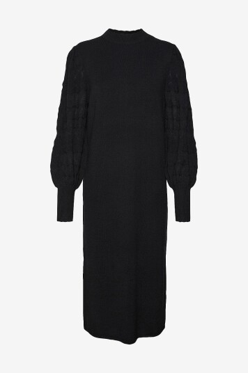 Vero Moda - Kjole vmLimone LS Highneck Calf Dress GA - Svart
