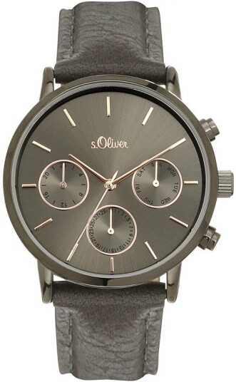 s.Oliver Dameklokke SO 4202 LM S.Oliver Classic Grå/Lær Ø38 mm s.Oliver Dameklokke SO 4202 LM S.Oliver Classic Grå/Lær Ø38 mm