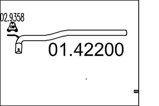 Eksosrør MTS 01.42200 Eksosrør MTS 01.42200