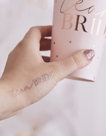 16 stk. Små Midlertidige Team Bride Tatoveringer Blush Hen