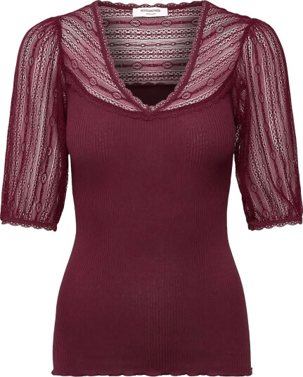 Rosemunde Rwbeatha Silk Full Lace 2/4 T Shirt Burgundy S