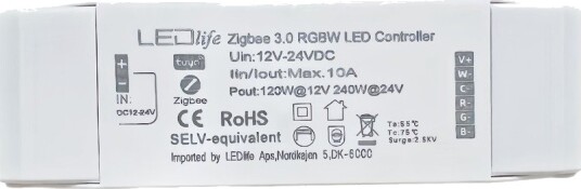 Ledlife Zigbee RGBW kontroller Hue kompatibel 12V 120W 24V 240W Ledlife Zigbee RGBW kontroller Hue kompatibel 12V 120W 24V 240W