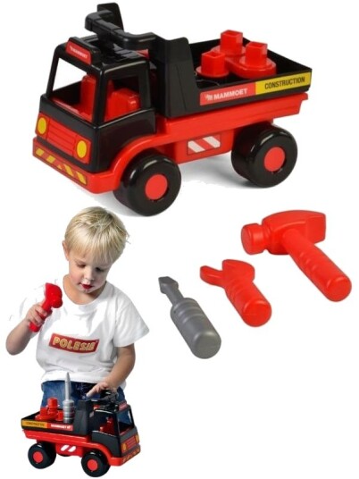 Mammoet Educational Tool Truck Med 10 Verktøy Lekebil For Barn