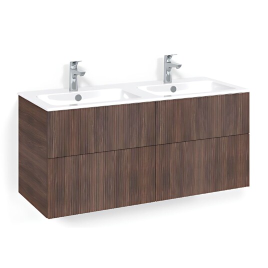 Macro Design Crown Line Servantskap Skuff - med Light 14 Servant 120cm Dobbel Brun ask /
