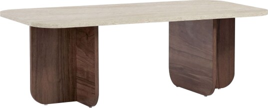 Salrin Sofabord 120x41x60 cm - Travertin, Venezia valnøtt
