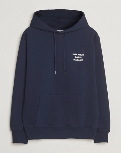 Drôle de Monsieur Slogan Hoodie Navy Drôle de Monsieur Slogan Hoodie Navy