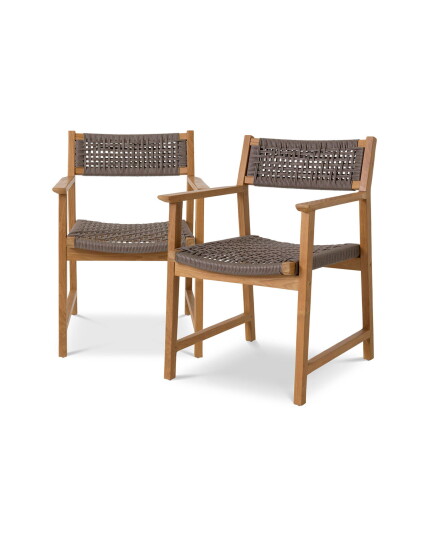 Cancun spisestol natural teak 2-sete Cancun spisestol natural teak 2-sete