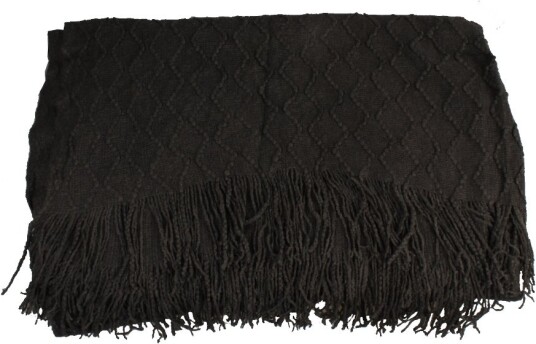 Pledd - Mønstret - Grønngrått - 175x115 cm
