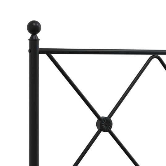  Sengegavl i metall svart 193 cm 8721012374232