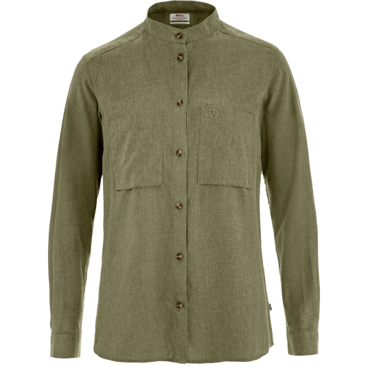 Fjellreven Women"s Övik Hemp Shirt Long Sleeve Green XL