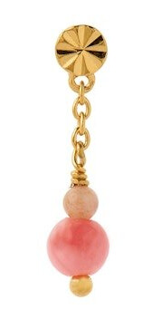 Tres Petit Etoile Earring With Coral Forgylt-Sølv Sterling 925 Onesize