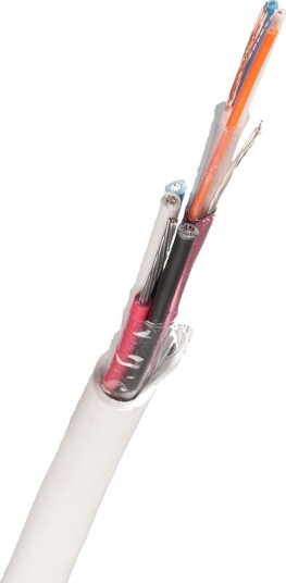 Nexans Alarmkabel Flaqqbr 8,7 mm Ytterdiameter, Hvit 100 m, Bobin