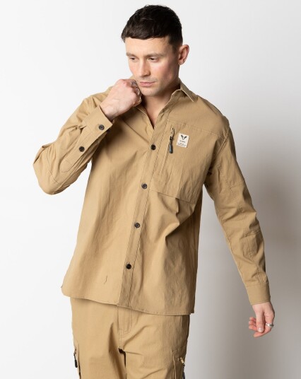 Fat Moose Pavement Ripstop Shirt Beige