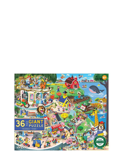 Eeboo Giant Puzzle 36 Pcs - Friendly Town - Multi/patterned - ONE SIZE Eeboo Giant Puzzle 36 Pcs - Friendly Town - Multi/patterned - ONE SIZE