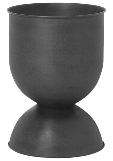 ferm LIVING Hourglass krukke medium Ø41 cm Svart-mørkegrå