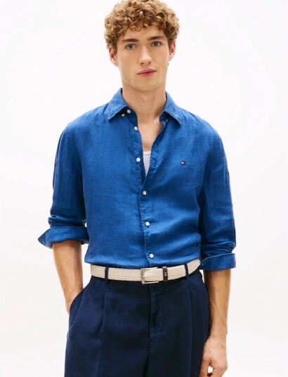 Tommy Hilfiger Pigment Dyed Li Solid Rf Shirt Blue XXL Tommy Hilfiger Pigment Dyed Li Solid Rf Shirt Blue XXL