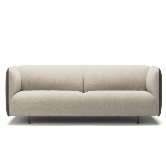 Decotique Urban 2,5 Seterbenk Vevd Panelstoff Beige Breeze / Skinn Decotique Urban 2,5 Seterbenk Vevd Panelstoff Beige Breeze / Skinn