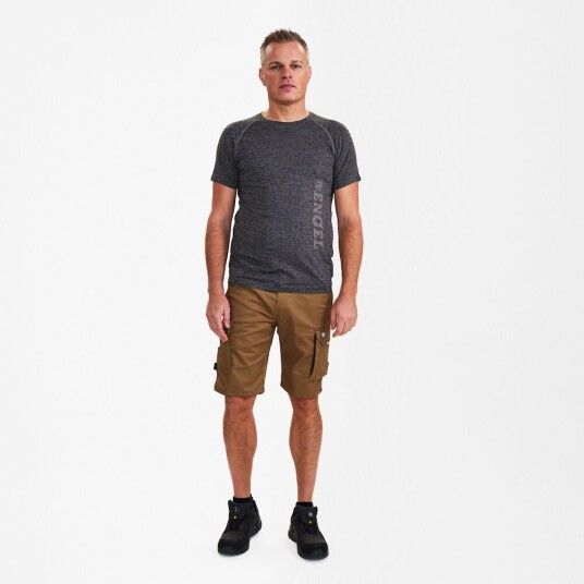 Engel X-treme sømløs T-skjorte Antrasittgrå melert SEW-9060-155-160 2XL-3XL