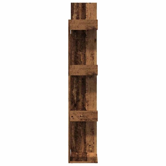 Bokhylle gammelt tre 48x25,5x140 cm konstruert tre