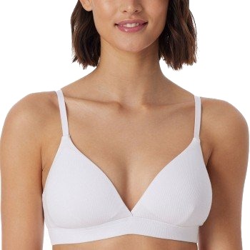 Schiesser BH Pure Rib Organic Cotton Soft Bra Hvit C 70 Dame