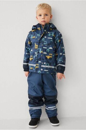 Ellos Collection Regnsett med fleece fôr Blå