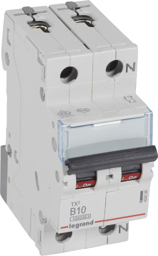 Legrand 5 stk TX³ MCB automatsikring B10 1P+N 2M 10/10kA